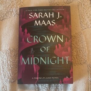 Sarah J. Maas "Crown of Midnight" Hardcover Novel - Teal & Magenta Cover